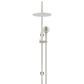 Meir 300Mm Round Overhead Shower Rail Three Function Hand Shower - Brushed Nickel