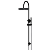 Meir 300Mm Round Overhead Shower Rail Three Function Hand Shower - Matte Black Mz0906
