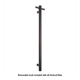 Thermogroup STRAIGHT/ ROUND 12VLT MATT BLACK VERTICLE TOWEL RAIL