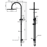 Meir 300Mm Round Overhead Shower Set Single Function Hand Shower - Lustre Bronze