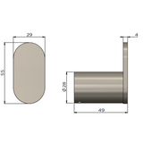 Meir Curvae Single Robe Hook - Polished Chrome