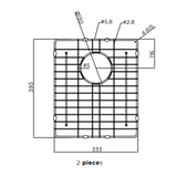 Meir Lavello Protection Grid For Mksp D760440 (2Pcs) - Stainless Steel