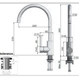 Meir Outdoor Kitchen Mixer Ss316 - Stainless Steel