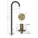 Meir Round Freestanding Bath Spout - Champagne