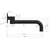 Meir Round Swivel Wall Spout - Matte Black