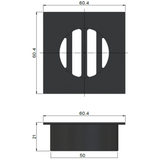 Meir Square Floor Grate Shower Drain 50Mm Outlet - Lustre Bronze