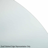 Cody Polished Edge Oval Thermogroup Mirror 600x800mm - Glue to Wall and Demister