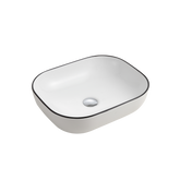 Naples Black Line Counter Top Oliveri Basin - White
