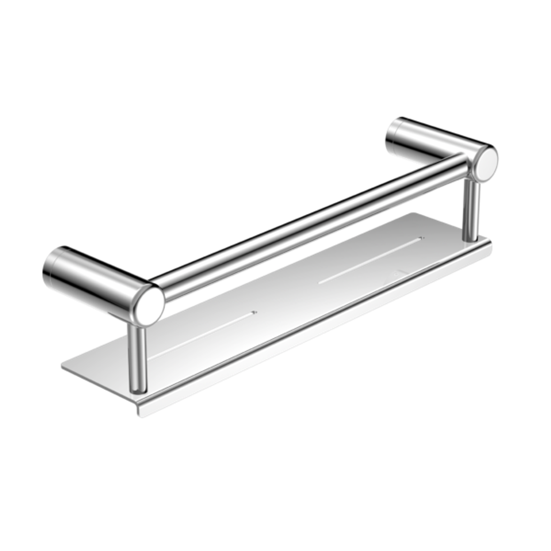 Nero Mecca Care 25mm Grab Rail With Shelf 300mm - Chrome