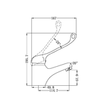 Dda Care Basin Nero Mixer - Chrome