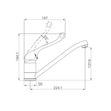 Dda Care Sink Nero Mixer - Chrome