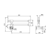 Zen 316L Stainless Steel Pot Filler Graphite
