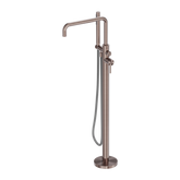 Zen Ss316L Freestanding Bath Nero Mixer With Outdoor Nero Shower Hose - Brushed Bronze