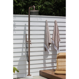 Zen Ss316L Outdoor Freestanding Nero Shower Column Brushed Bronze