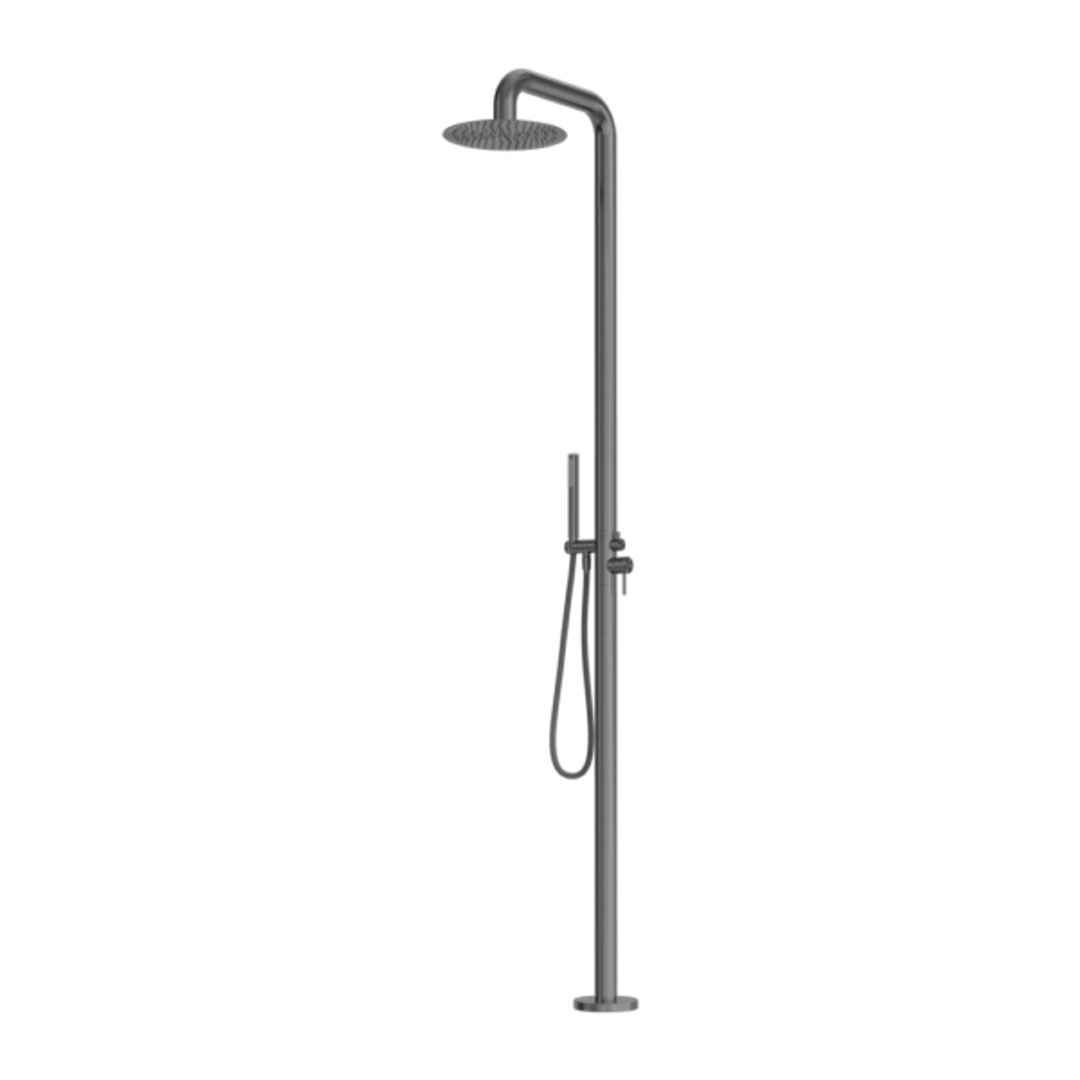 Nero Zen Ss316L Outdoor Freestanding Shower Column - Graphite