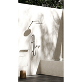 Zen Ss316L Nero Shower Rail With Outdoor Nero Shower Hose - Brushed Nickel