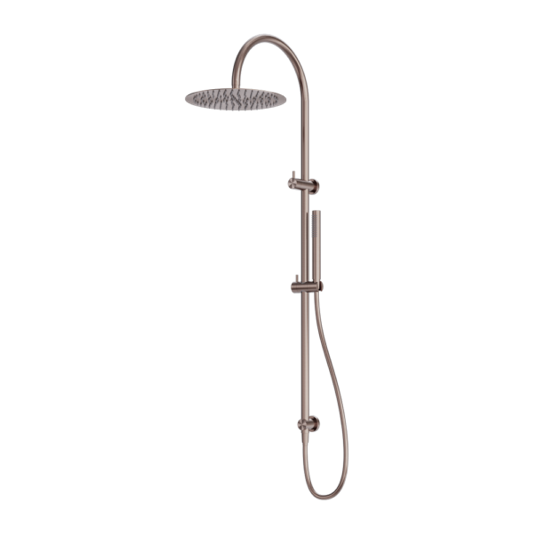 Nero Zen Ss316L Twin Shower - Brushed Bronze