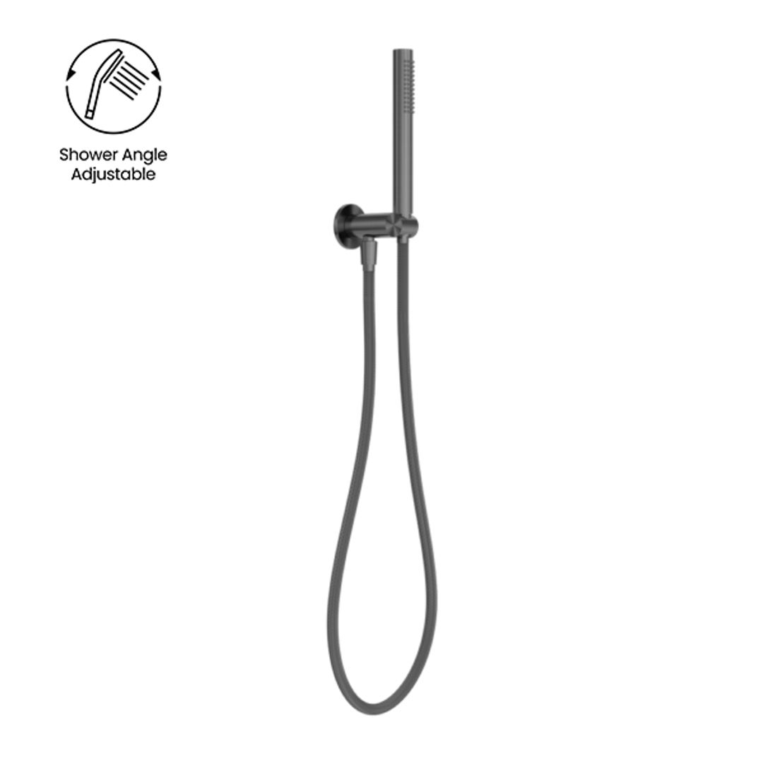 Nero Zen Ss316L Shower On Bracket With Outdoor Shower Hose - Graphite