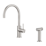 Zen Ss316L Kitchen Nero Mixer With Hand Spray Brushed Nickel