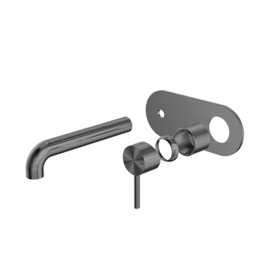 Nero Zen Ss316L Wall Basin/Bath Mixer 185mm Spout Trim Kits Only - Graphite