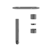 Zen Ss316L Wall Basin/Bath Nero Mixer 230Mm Spout Trim Kits Only - Graphite