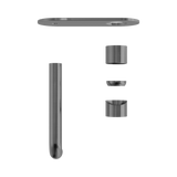 Zen Ss316L Wall Basin/Bath Nero Mixer 185mm Spout Trim Kits Only - Graphite