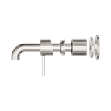 Zen Ss316L Wall Basin/Bath Nero Mixer 185mm Spout Trim Kits Only - Brushed Nickel