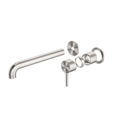 Zen Ss316L Wall Basin/Bath Nero Mixer 185Mm Spout Trim Kits Only - Brushed Nickel