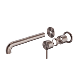 Zen Ss316L Wall Basin/Bath Nero Mixer 185Mm Spout Trim Kits Only - Brushed Bronze