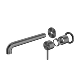 Zen Ss316L Wall Basin/Bath Nero Mixer 185Mm Spout Trim Kits Only Graphite