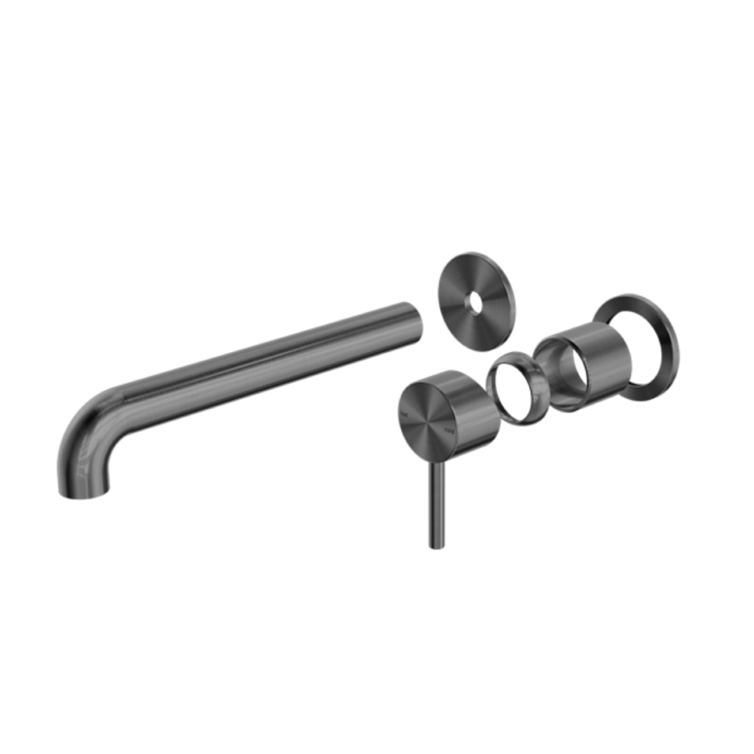 Nero Zen Ss316L Wall Basin/Bath Mixer 230mm Spout Trim Kits Only - Graphite