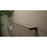 Zen Ss316L Single Nero Towel Rail 600Mm - Brushed Nickel