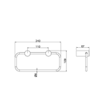 Zen Ss316L Hand Nero Towel Ring - Brushed Bronze