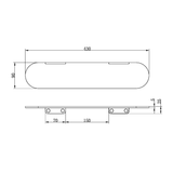 Zen Ss316L Metal Nero Shower Shelf - Brushed Nickel