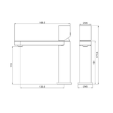 Nero Pure Ss316L Basin Mixer - Graphite