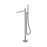 Nero Pure Ss316L Progressive Freestanding Bath Mixer & Outdoor Shower Hose - Brushed Nickel