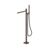 Nero Pure Ss316L Progressive Freestanding Bath Mixer & Outdoor Shower Hose - Brushed Bronze
