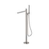 Nero Pure Ss316L Progressive Freestanding Bath Mixer - Brushed Nickel