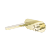 Nero Pure Ss316L Progressive Wall Basin/Bath Mixer - Brushed Gold