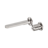 Nero Pure Ss316L Progressive Wall Basin/Bath Mixer Separate Back Plate - Brushed Nickel