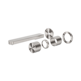 Nero Pure Ss316L Progressive Wall Basin/Bath Mixer Back Plate Trim Kits Only - Brushed Nickel