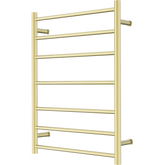 Nero Mecca 240V 7 Bar Heated Towel Ladder - Brushed Gold