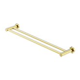 Nero Mecca Double Towel Rail 600Mm - Brushed Gold