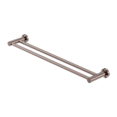 Nero Mecca Double Towel Rail 600Mm - Brushed Bronze