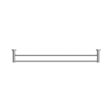 Nero Mecca Double Towel Rail 800Mm - Chrome