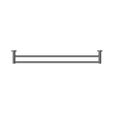 Nero Mecca Double Towel Rail 800Mm - Gunmetal