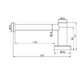 Mecca Nero Toilet Roll Holder - Brushed Nickel