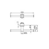 Mecca Double Nero Toilet Roll Holder - Matt White