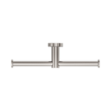 Mecca Double Nero Toilet Roll Holder - Brushed Nickel Nr1986Dbn