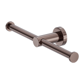 Mecca Double Nero Toilet Roll Holder - Brushed Bronze